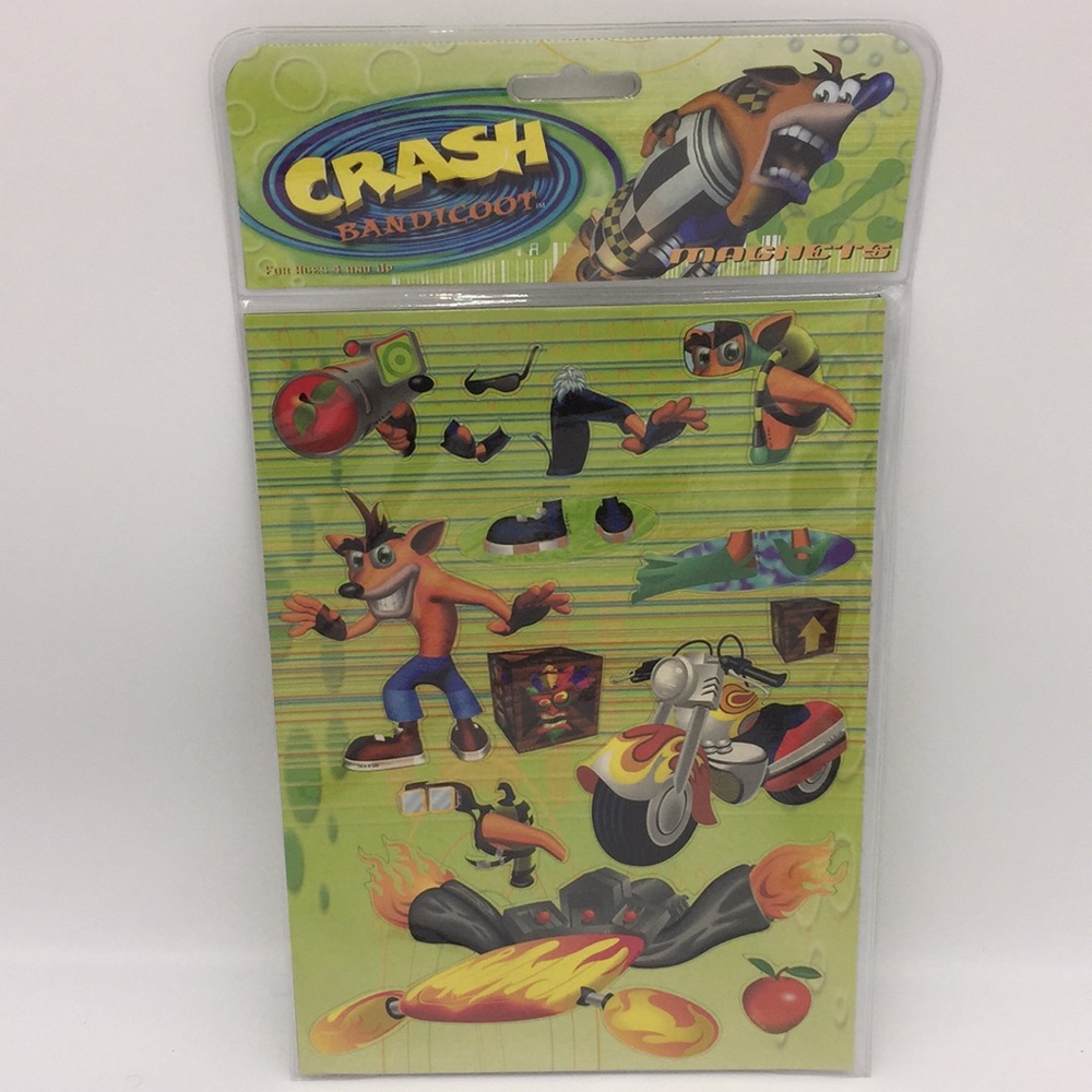 Crash Bandicoot Character Magnets New In Package